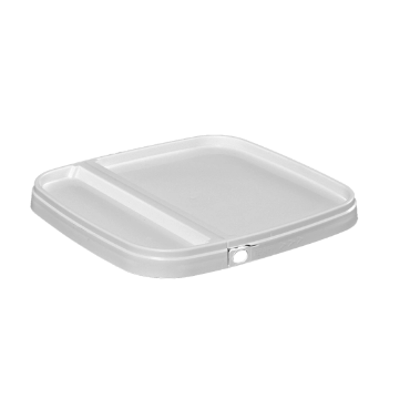6.5 Gallon White PP Cover, Rectangular