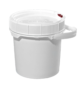 1.25 Gallon White HDPE Cover, Round, UN(Y6/S) Solids Only