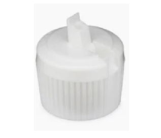 28-410 White LDPE Round Polytop Cap, PS-218, 2 mm Orifice