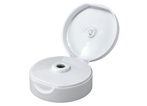 24-410 Green PP Round Flip-Top Cap, Smooth, LNP-E-U5 0.062" Liner (PGA86742)