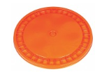 5 Gallon Orange HDPE Cover, with Rubber Gasket, Round, W/Rubber Gasket