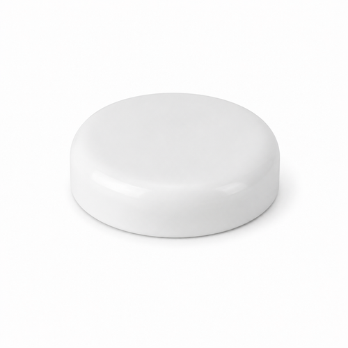58-400 White PP Dome Lid, Unlined