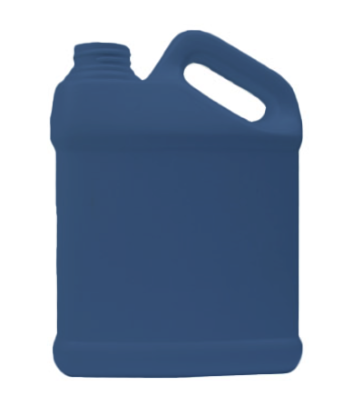 48 Ounce Metallic Blue HDPE F-Style  Slant Bottle, 38 mm Neck, 78 Gram