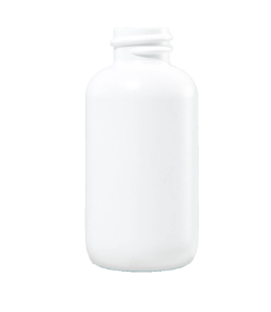 1 Ounce White HDPE Boston Round Bottle, 18-410
