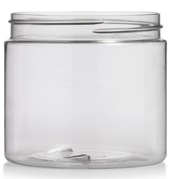 16 Ounce Clear PET Round Wide Mouth Jar, 39.5 Gram, 89-400