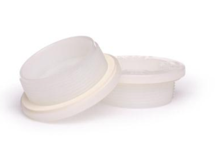 2" Natural PE Poly-Visegrip Plug, PTFE Vent, EPDM Gasket in Polybag