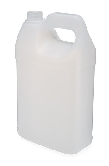 1 Gallon Natural HDPE 25% PCR F-Style  Bottle, 150 Gram, 38 mm