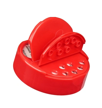 63-485 Red PP Round Dispensing Cap, 7-Hole Pour, 0.230 Heat-Seal Liner