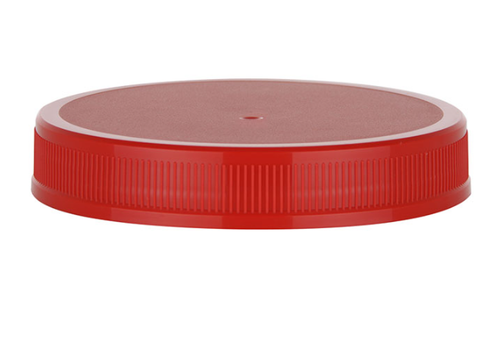 110-400 Red PP Round Continuous Thread Cap, (MRPRD01), Heat-Seal, HS035 Printed Foam Liner