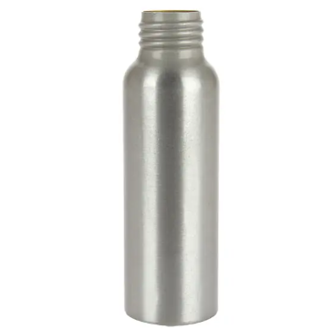 80 mL Silver Aluminum Round Bullet Bottle, 24-410 Lined In