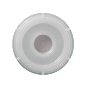 70 mm Natural PE Screw Cap, 3/4" KO, 6 TPI, SC76R, Non-Tamper-Evident