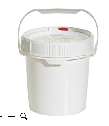 1.25 Gallon White HDPE Cover, Round, No Gasket