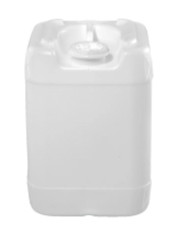 5 Gallon Natural Tight Head HDPE Pail, Metal Handle, Square, UN(Y1.8/150) 2" Ibt