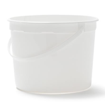 160 Ounce White HDPE Round T10M Tub
