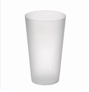 16 Ounce White PP Round Semi-Tall Cup