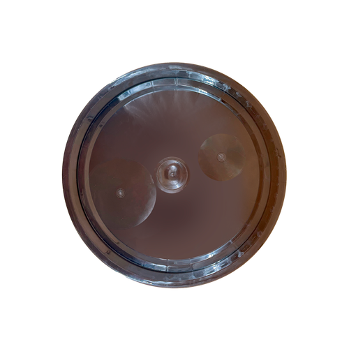 5 Gallon Brown HDPE Cover, with Rubber Gasket, Round, W/Rubber Gasket