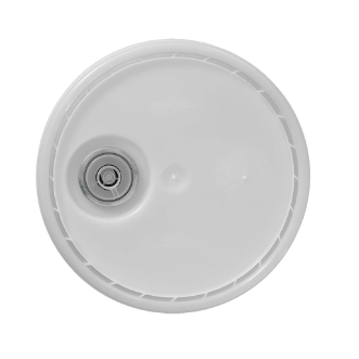 5 Gallon Round Natural HDPE Cover with Rieke Fitment Insert and Gasket, UN(Y1.5/30)(Y43/S)