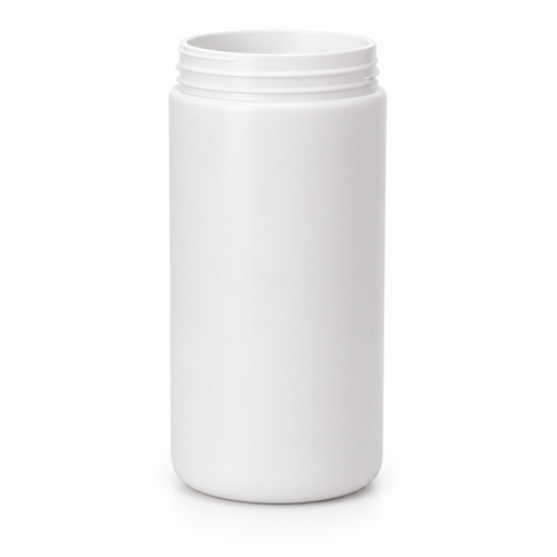 32 Ounce White HDPE Wide Mouth Round Canister, FDA Approved, BPA-Free, 89-400