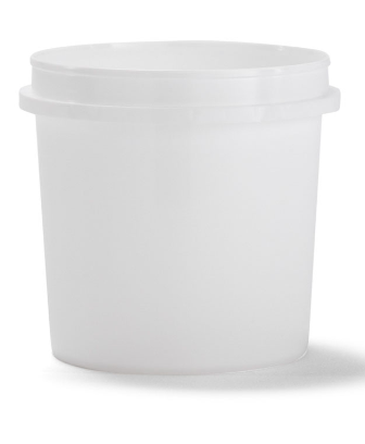 32 Ounce White HDPE Round Vapor-Lock Tub