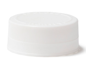 38 mm White Round NBO Cap, F-217 Foam Liner