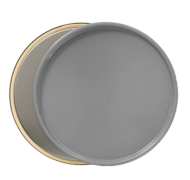 5 Gallon Gray Steel Cover, Round