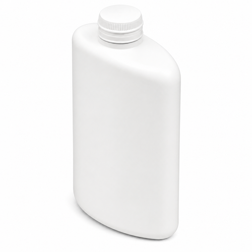 4 Ounce White HDPE Drug Oval Bottle, 24-410