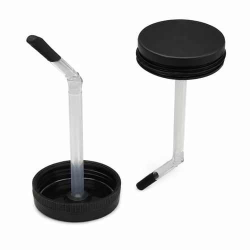 53 mm Black Round Brush-in-Cap #1 Hex, 6" OAL, 3/4" TR Heavy-Hex Metal Cap (040 P/E)