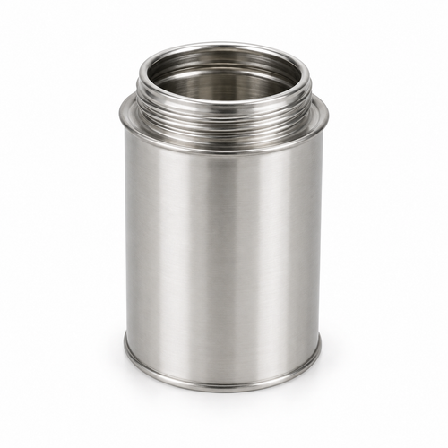 8 Ounce Plain Tin Utility can, 1-3/4" Opening, 211 x 304
