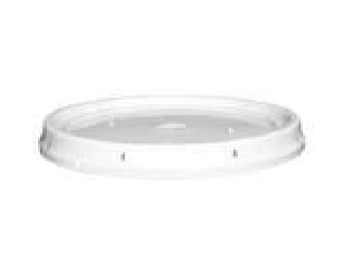 1 Gallon White HDPE Cover, with Flow in Gasket, Round