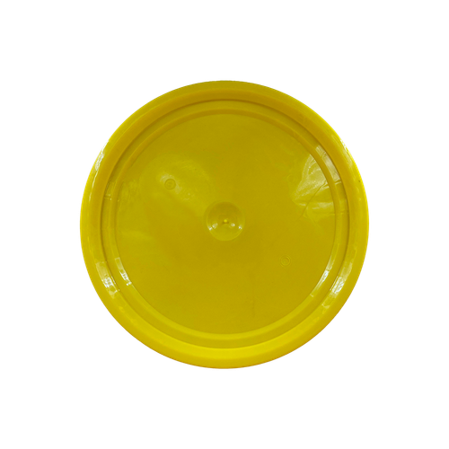 5 Gallon Yellow HDPE Cover, with N Gasket, Round, TEar Skirt Light Weight Cover