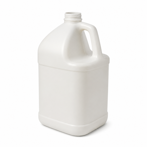 1 Gallon Natural HDPE Square Bottle , 120 Gram Bulk, 38-400