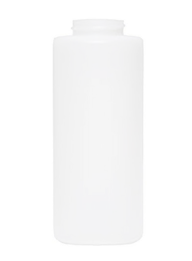12 Ounce White HDPE Cylinder Bottle, 38-400