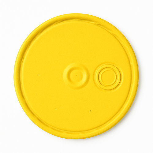 5 Gallon Yellow HDPE Cover, with Flex Spout and Rubber Gasket, Round, Rubber Gasket UN(1H2/Y1.5/30)