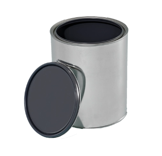 1 Gallon Plain Tin Can, Double Tight, Gray Lined, No Ears, Beaded, Tall