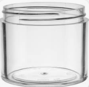 4 Ounce Clarified Natural PP Straight-Sided Jar, 70 mm
