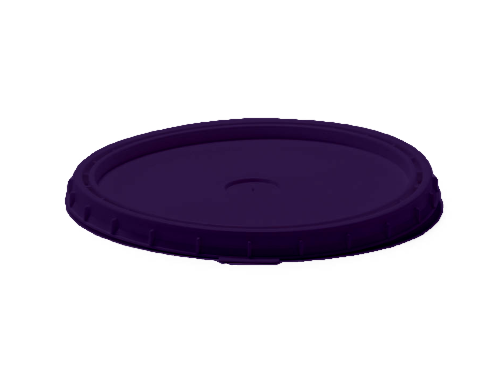 1 Gallon Purple HDPE Cover, Round, Pms# 669C
