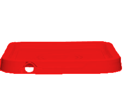 5 Gallon Red HDPE EZ Tear Strip Cover, No Gasket, Bulk Pack