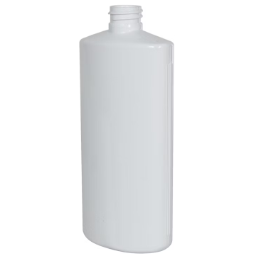 32 Ounce White HDPE Oval Bottle, Bulk PK, 57 Gram, 28-410, Bulk Pack