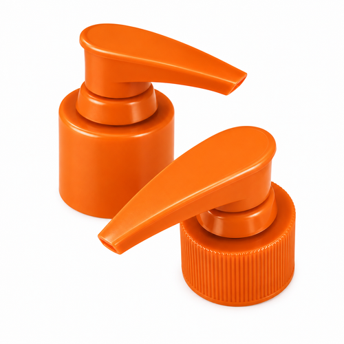 24-410 Orange IBIS Lotion Pump, 2 cc Output, Smooth Lock, 5-15/16" Diptube