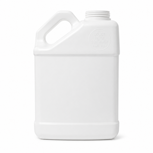 1 Gallon White HDPE Slant Handle Bottle, 145 Gram, 63 mm