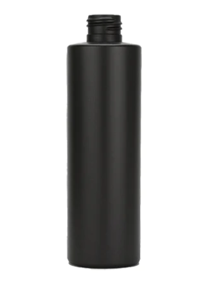 8 Ounce Black HDPE Cylinder Bottle, 24-410