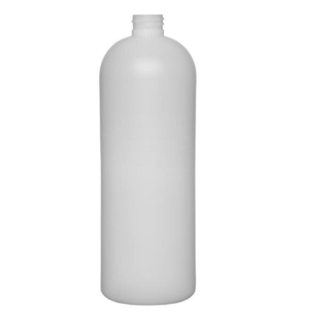 32 Ounce White HDPE Bullet Ratchet Bottle, 72 Gram, 28-410