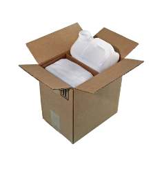 10 Liter Natural HDPE F-Style  Bottle, Tamper-Evident, Anti-Back-Off, 63 mm