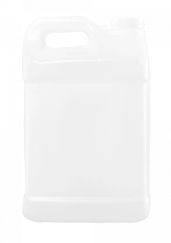 2.5 Gallon Natural HDPE F-Style Bottle, 350 Gram, Tamper-Evident, Anti-Back-Off, 63 mm