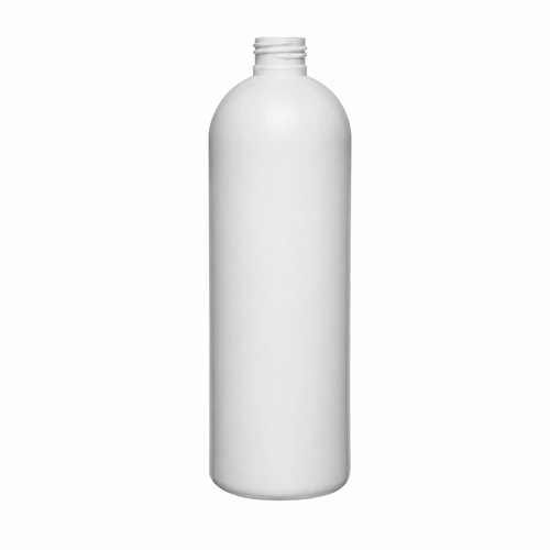 16 Ounce White HDPE Bullet Oblong Bottle, 28-410