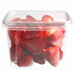 16 Ounce (500ml) Clear PP Square Tamper-Evident Container, 4.266 Diameter, Round Corners