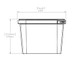 16 Ounce (500ml) Clear PP Square Tamper-Evident Container, 4.266 Diameter, Round Corners
