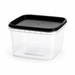 12 Ounce (375ml) Clear PP Square Tamper-Evident Container, 4.266 Diameter, Square Shape