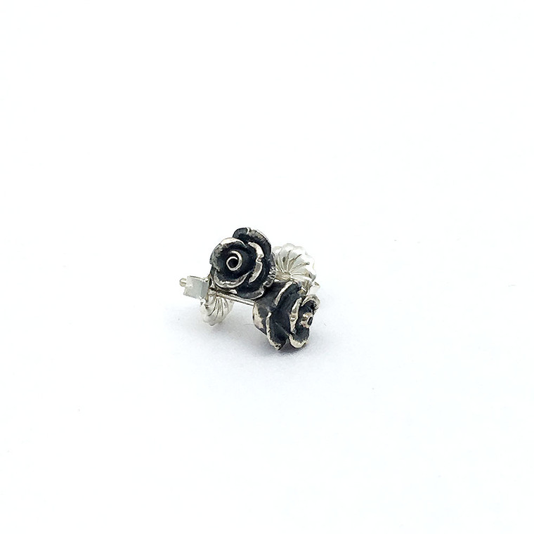 Magdalenas Sterling Petite Rose Stud