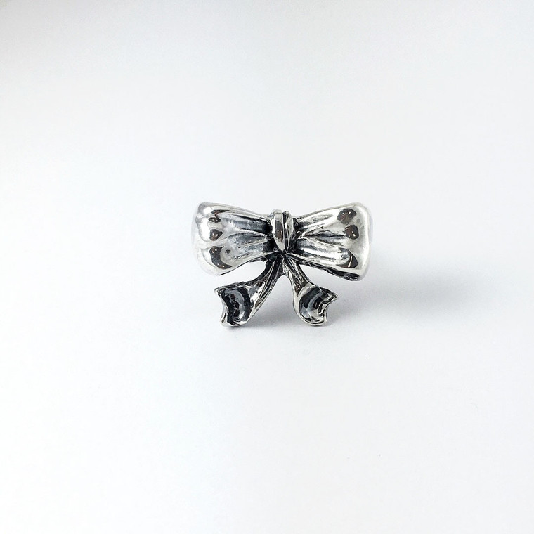 Large Bow Silver Ring